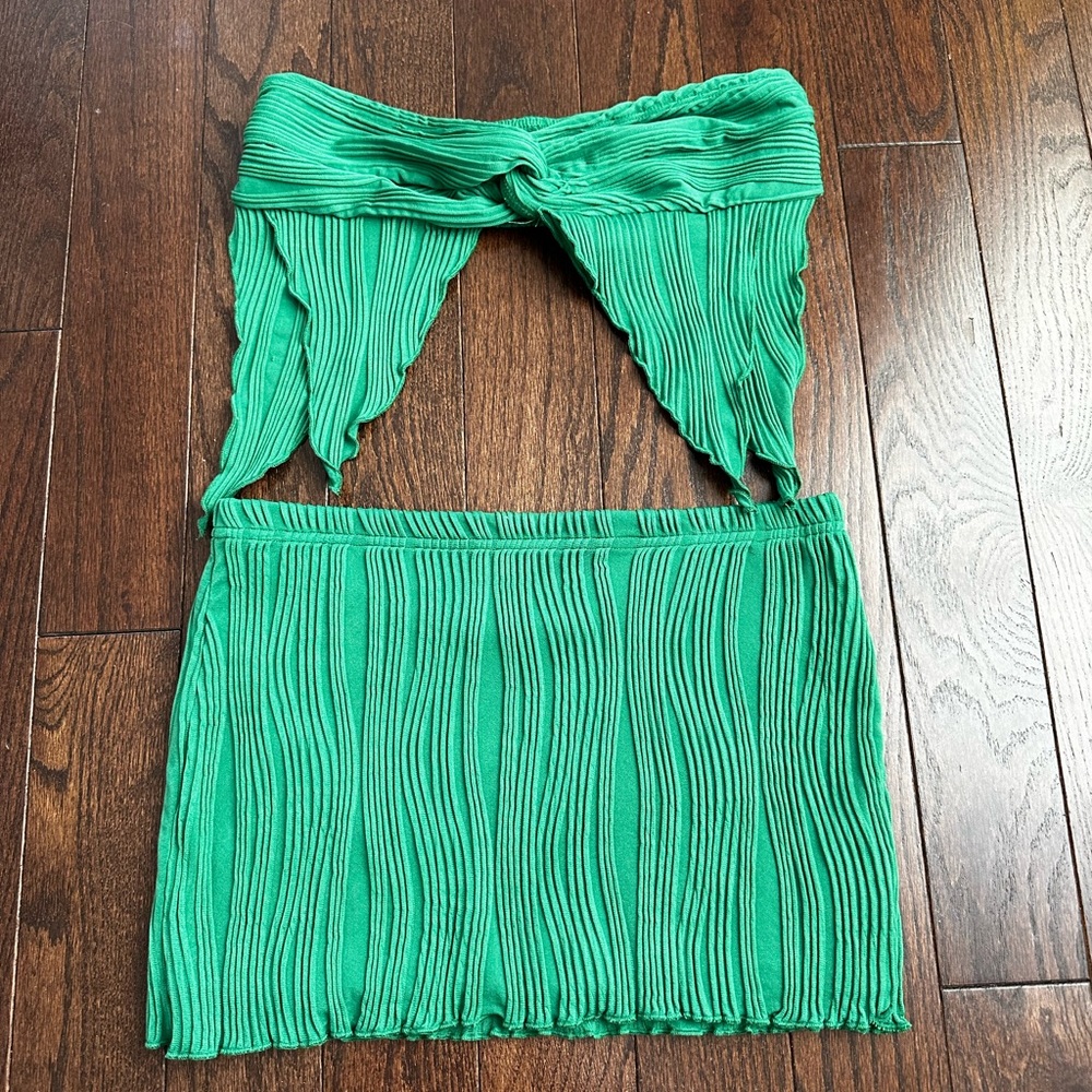 Brand New Shein matching set! Green size medium mini skirt with crop top